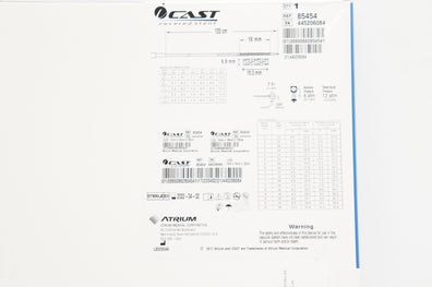 Atrium 85454 iCast Balloon Expandable PTFE Covered Stnt 7mm x 16mm x 120cm (x)